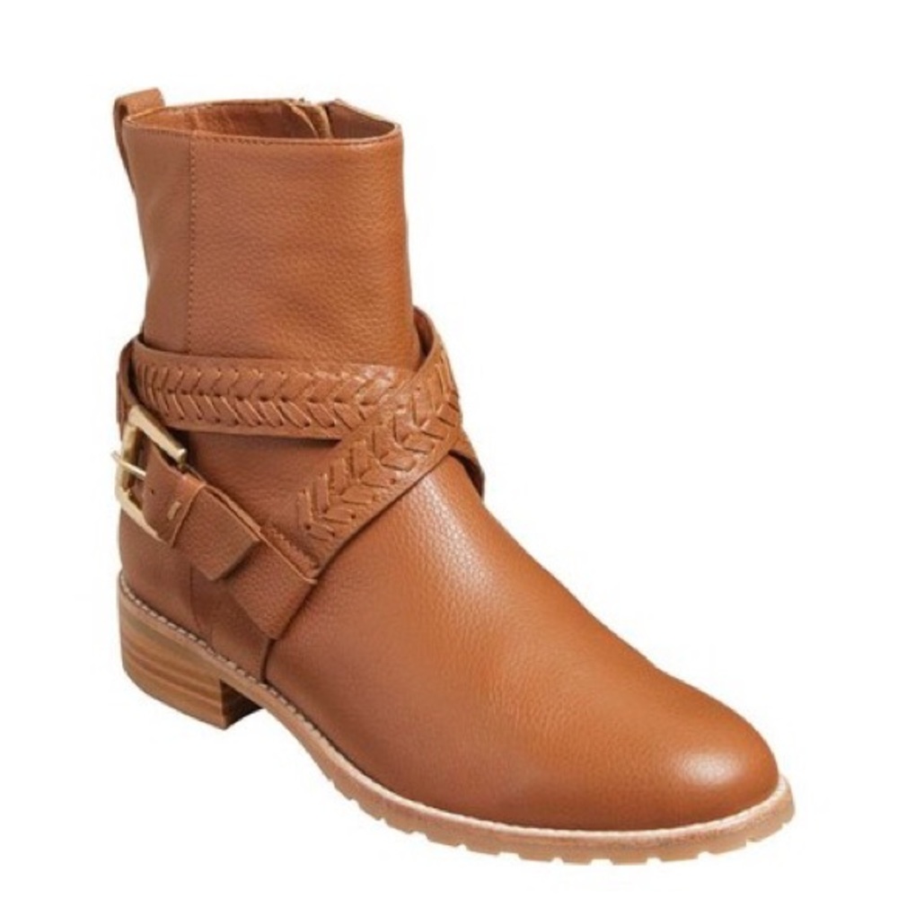 ⭐️HP⭐️JACK ROGERS Eliza Moto Bootie NIB Size 7 Tan